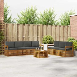 8-Piece Modular Outdoor Sofa Set in Natural Anthracite