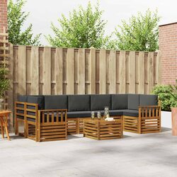 8-Piece Outdoor Sofa Set in Natural Anthracite