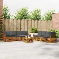 9-Piece Outdoor Sofa Set in Solid Acacia Wood