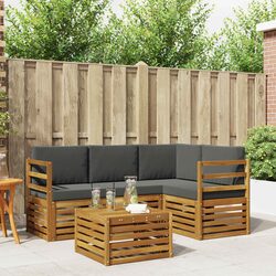 Natural 5-Piece Outdoor Modular Sectional Sofa Set
