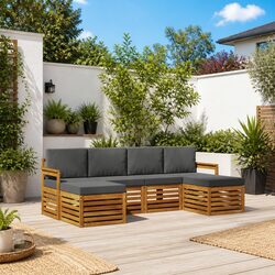 6-Piece Outdoor Sofa Set for Garden and Patio