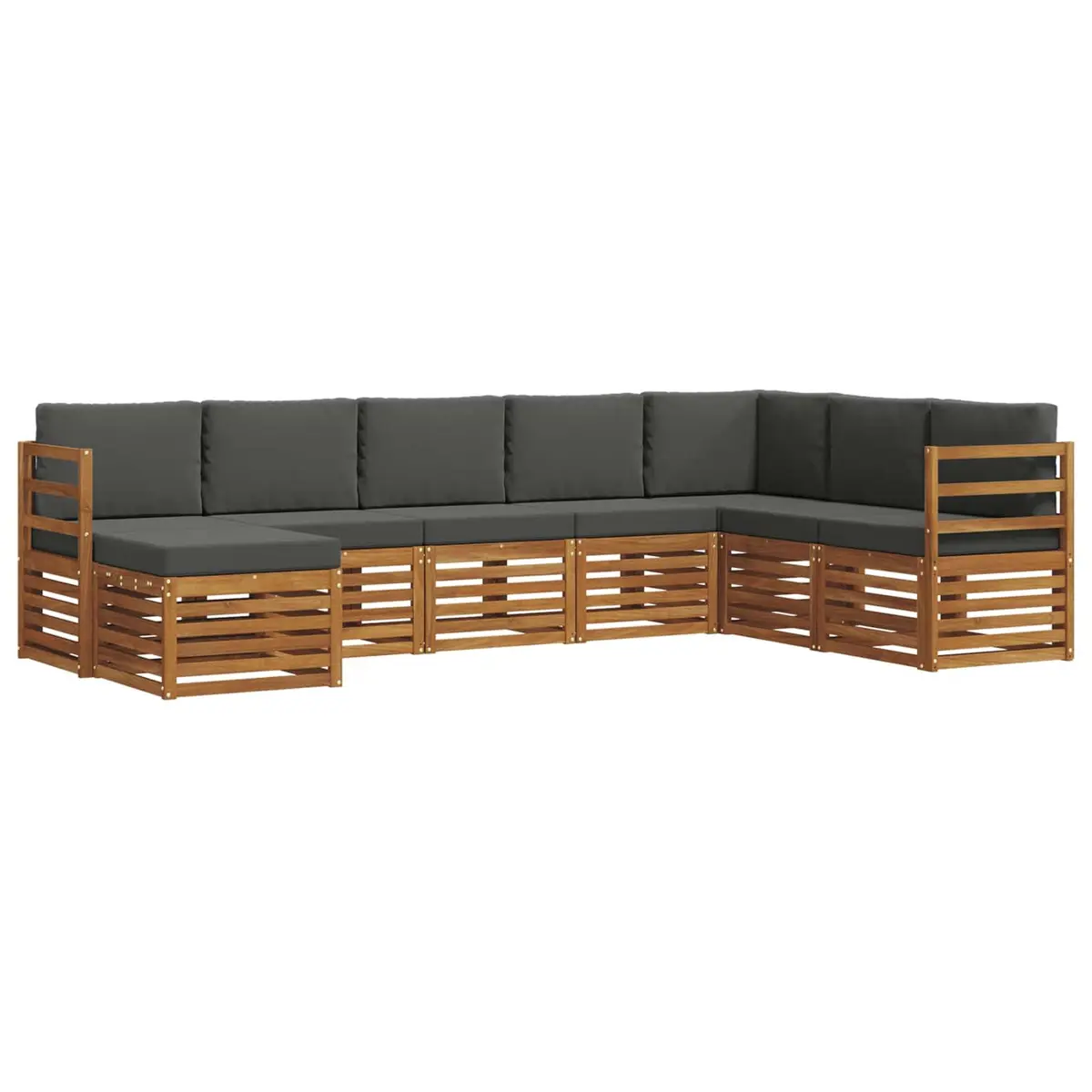 Outdoor Sofa Set 8 Pieces Garden Furniture Acacia Wood Lounge Seating Modular