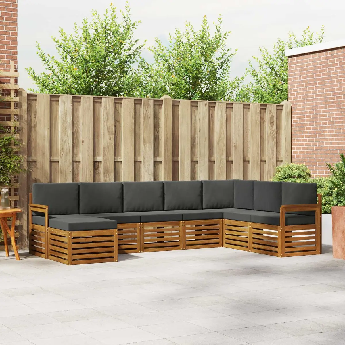 Outdoor Sofa Set 8 Pieces Garden Furniture Solid Wood Patio Lounge Seating