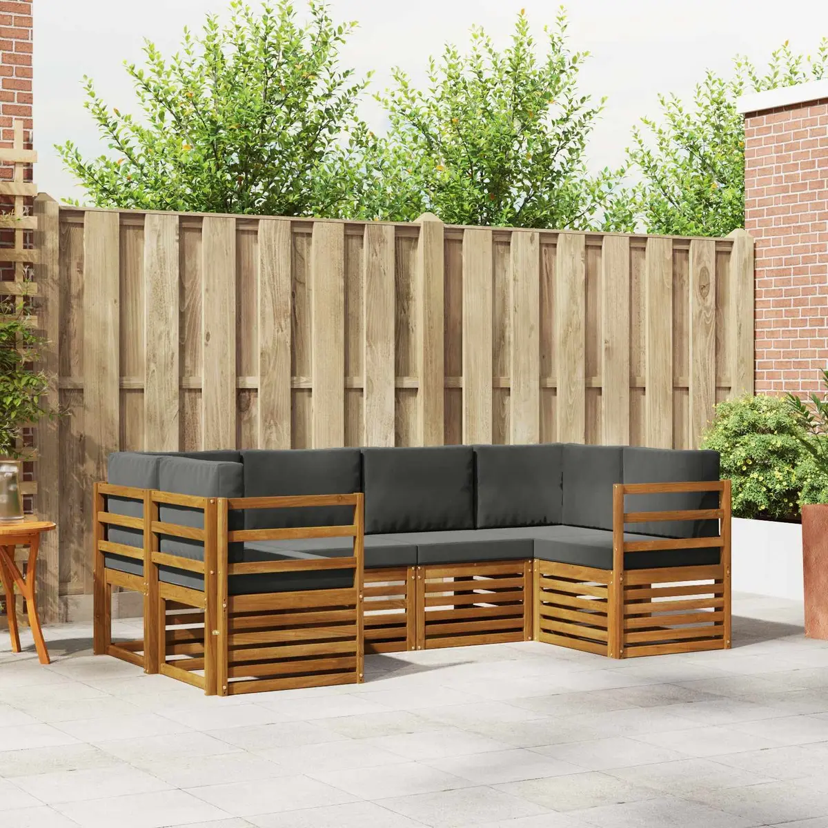 Outdoor Sectional Sofa Set 6 pcs Garden Furniture Modular Lounge Seating