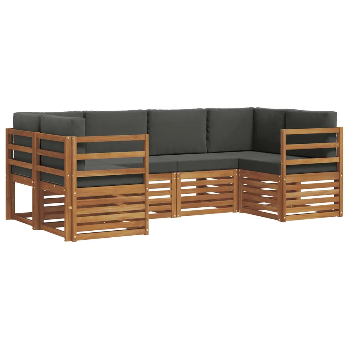 Outdoor Sectional Sofa Set 6 pcs Garden Furniture Modular Lounge Seating