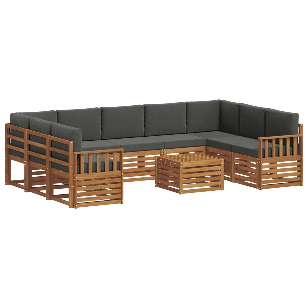 Outdoor Sofa Set 10 Piece Garden Furniture Solid Acacia Wood Patio Lounge