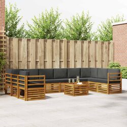 11 Piece Modular Outdoor Sofa Set with Cushions
