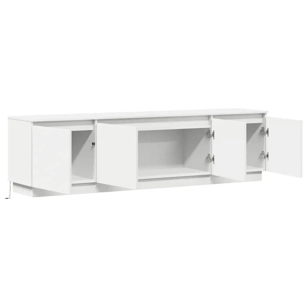 White LED Storage Unit TV Cabinet 180x38x49cm