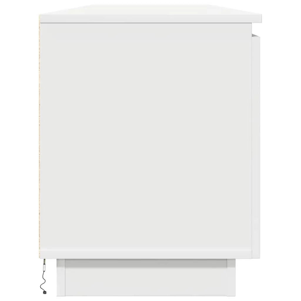 White LED Storage Unit TV Cabinet 180x38x49cm
