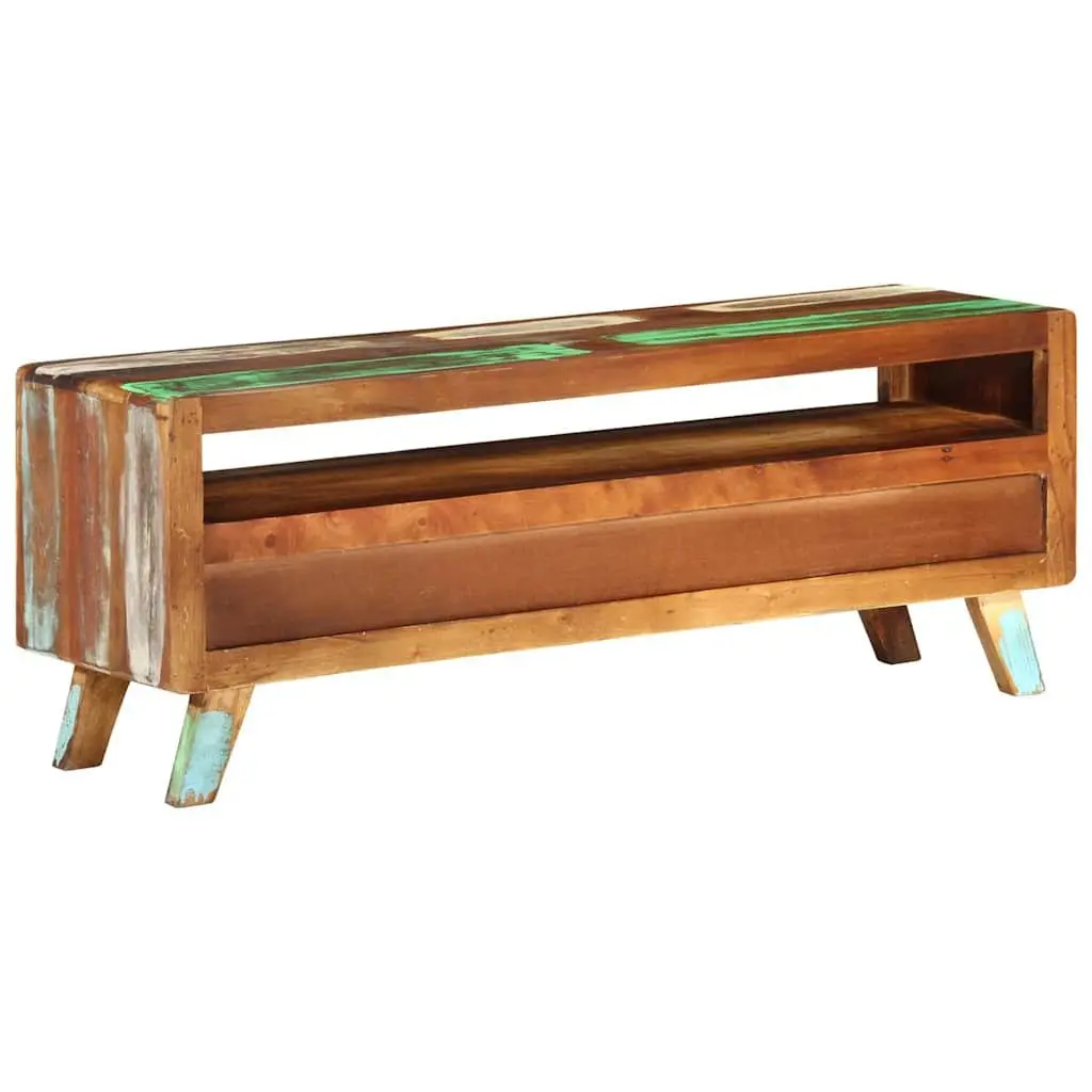 Multicolour Solid Reclaimed Wood TV Cabinet 110x30x40 cm