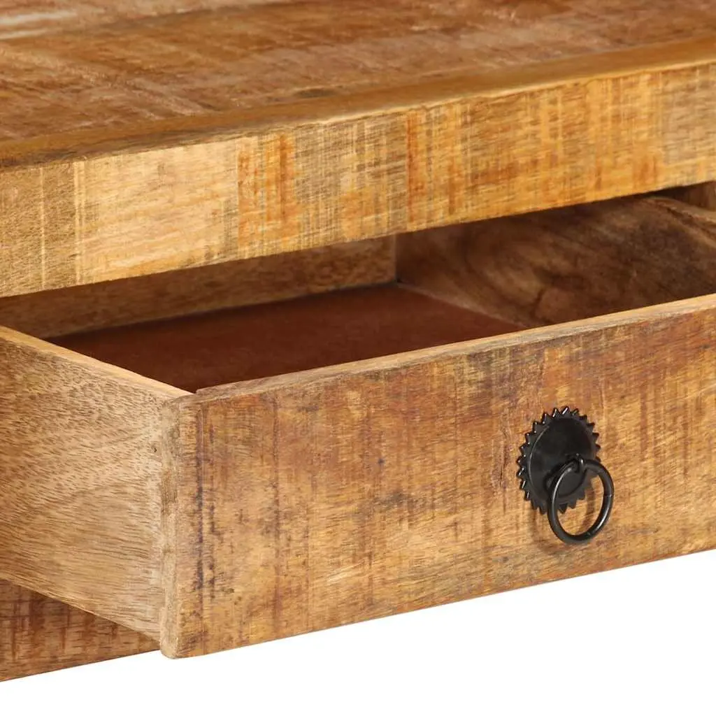 TV Cabinet Brown 110x30x40cm Solid Mango Wood Living Room Storage Drawers Shelf Unit