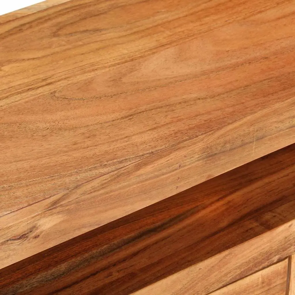 TV Cabinet 110x30x40 cm Brown Solid Acacia Wood Storage Unit with Drawers