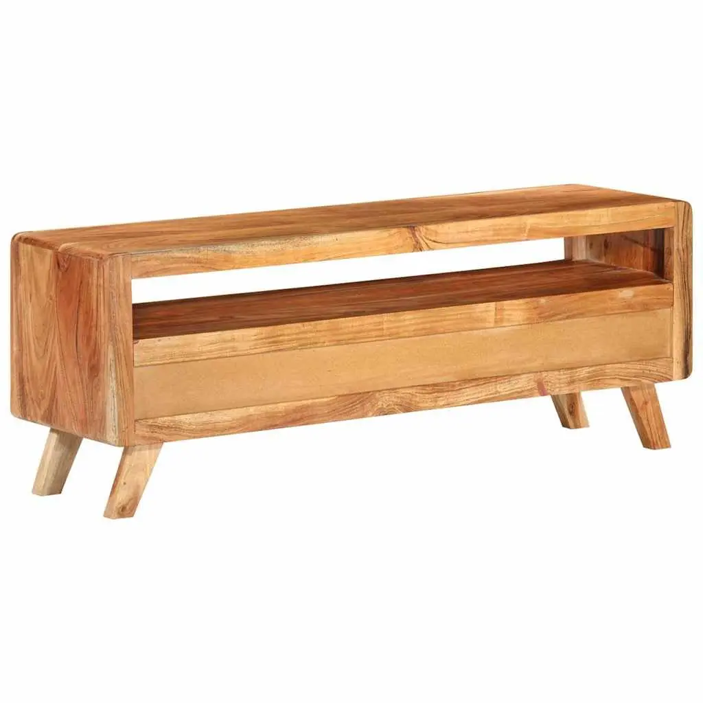TV Cabinet 110x30x40 cm Brown Solid Acacia Wood Storage Unit with Drawers