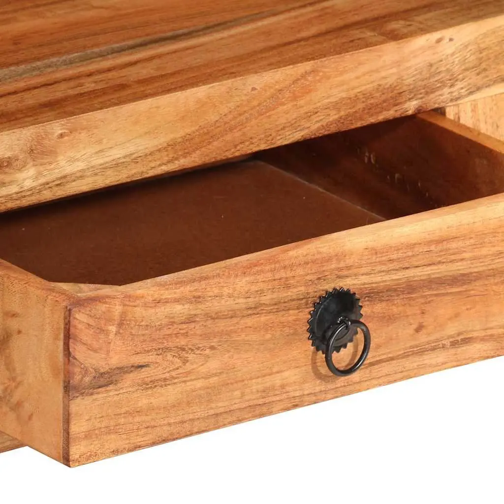 TV Cabinet 110x30x40 cm Brown Solid Acacia Wood Storage Unit with Drawers
