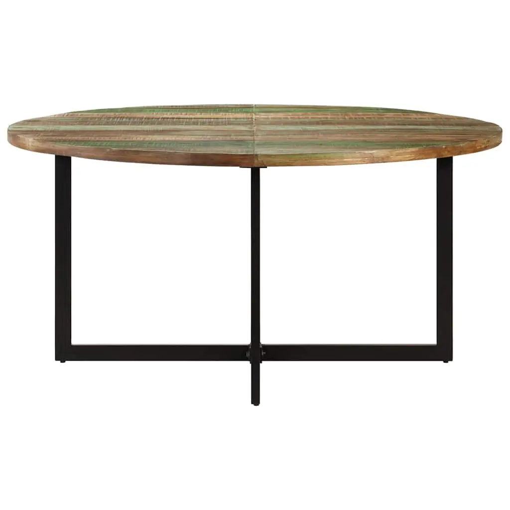 Dining Table Industrial Style 150x75 cm Solid Reclaimed Wood Brown