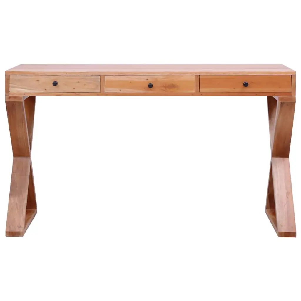 Computer Desk Solid Mahogany Wood Natural Home Office Writing Table
