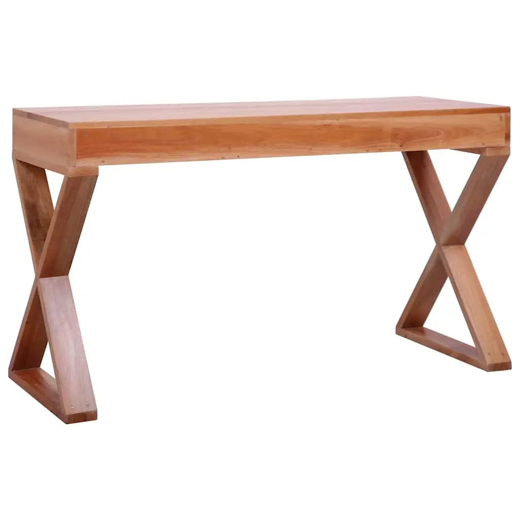 Computer Desk Solid Mahogany Wood Natural Home Office Writing Table