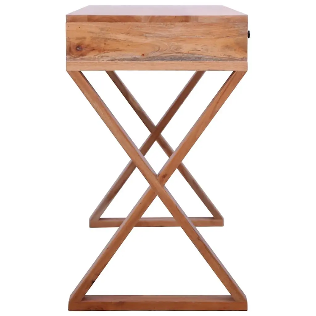 Computer Desk Solid Mahogany Wood Natural Home Office Writing Table