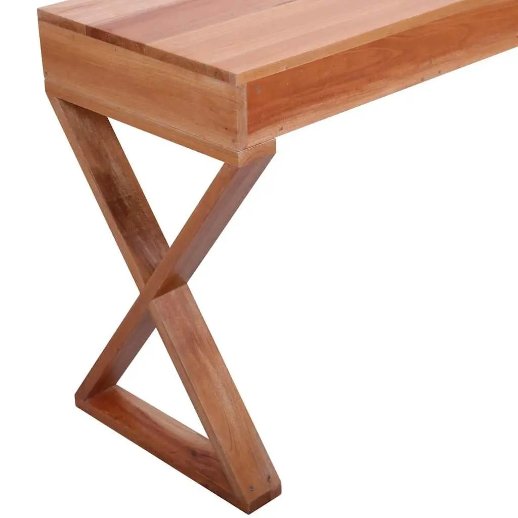 Computer Desk Solid Mahogany Wood Natural Home Office Writing Table
