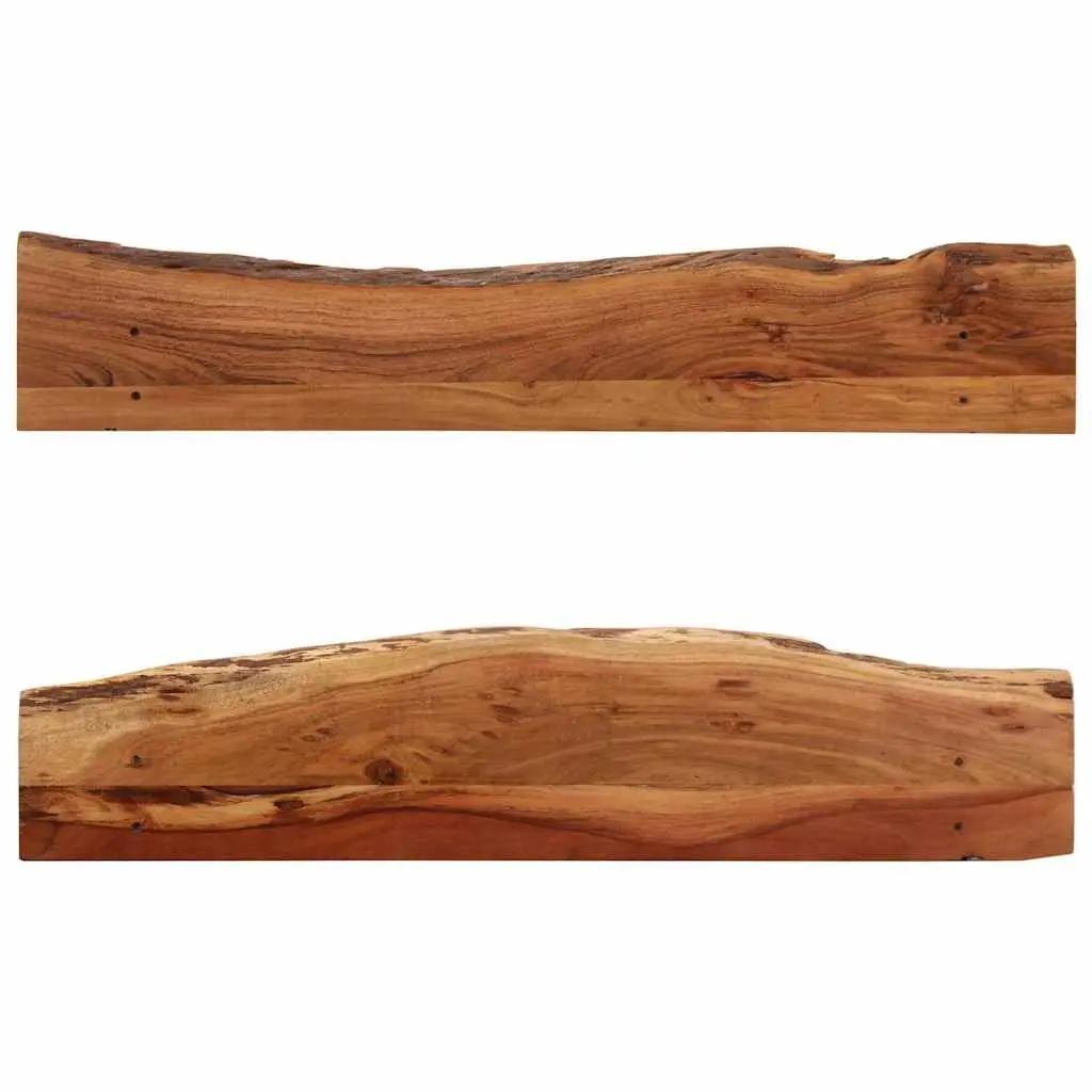 Rustic Solid Wood Wall Shelves 2 pcs 110x20x18 cm