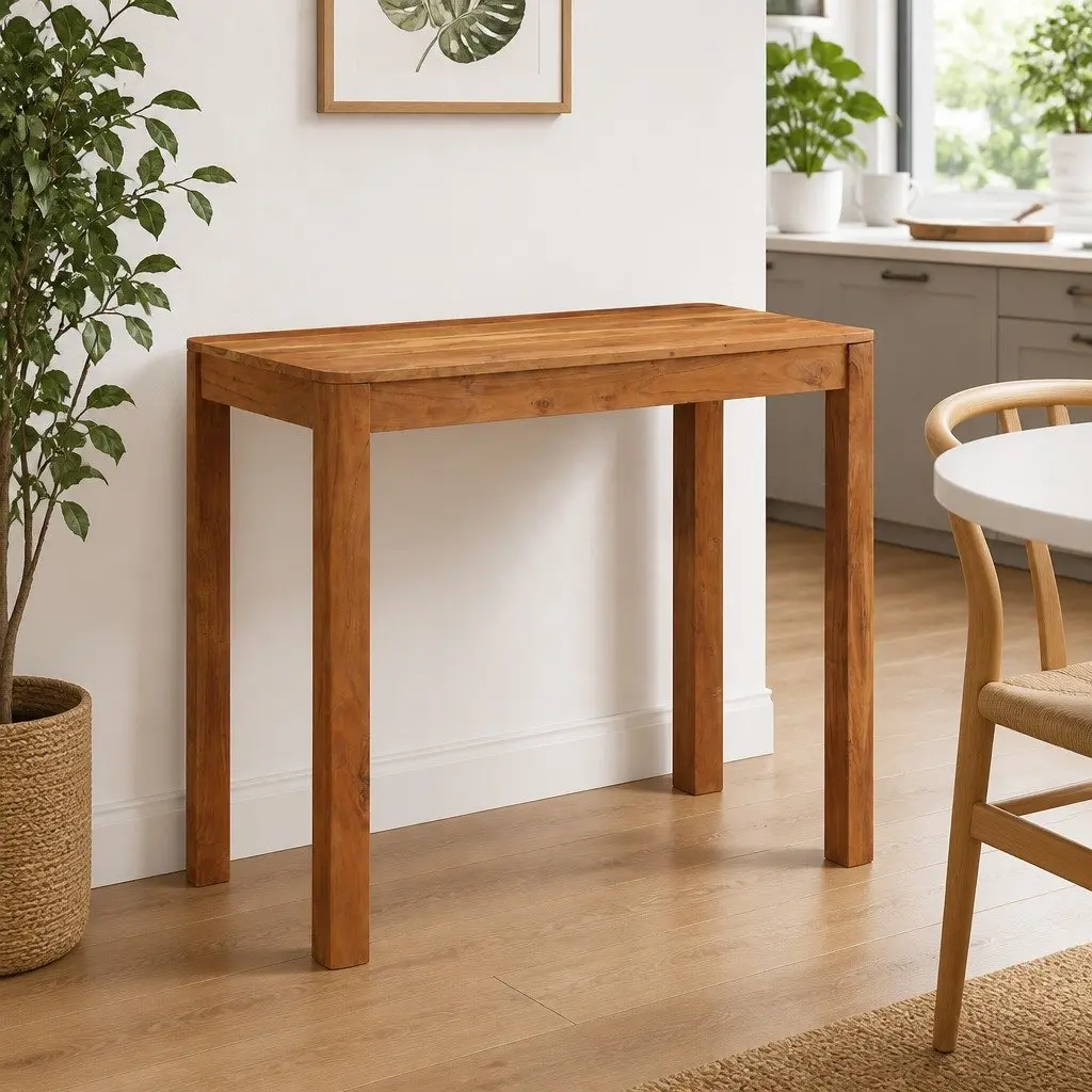 Honey Brown Acacia Bar Table for Dining Spaces