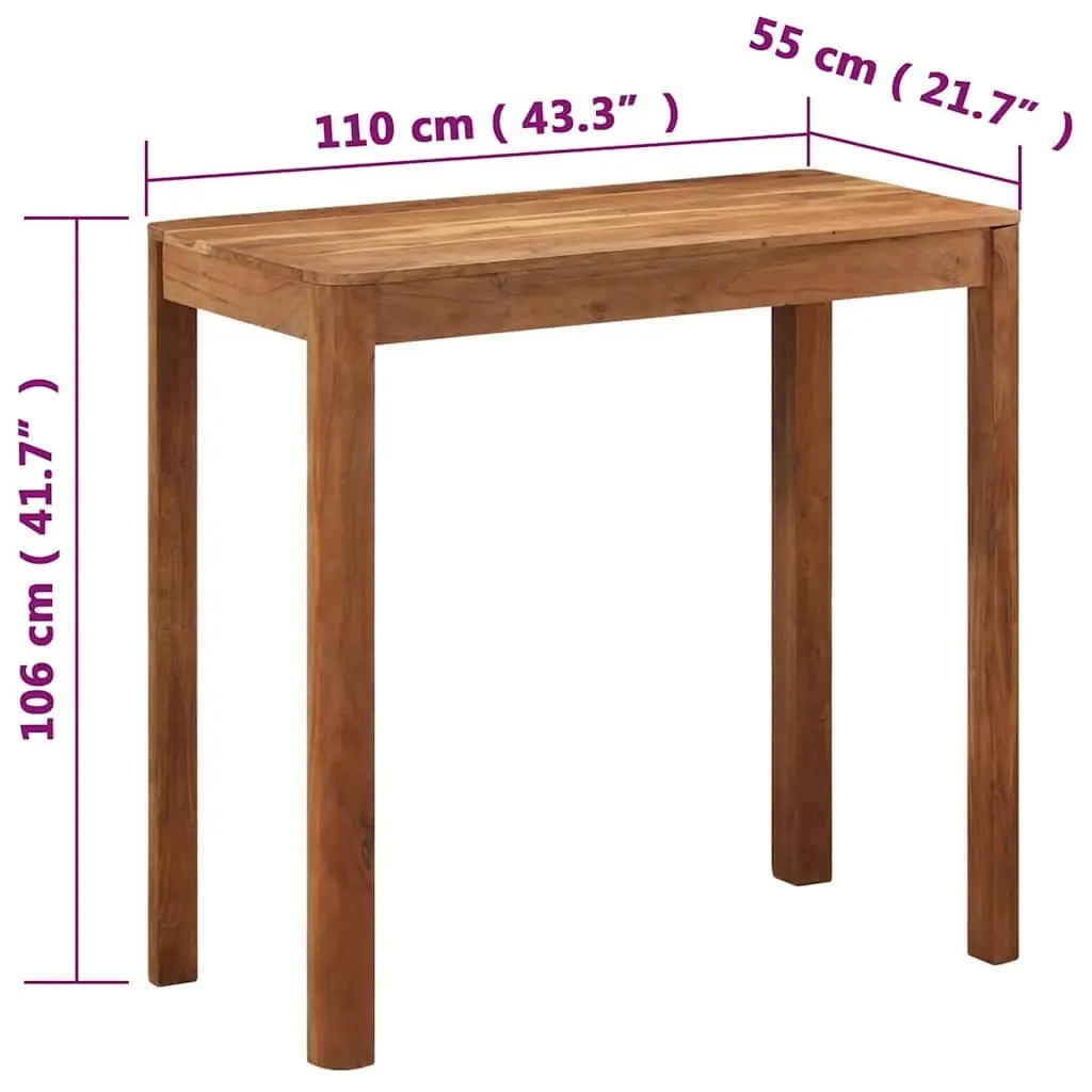 Honey Brown Acacia Bar Table for Dining Spaces