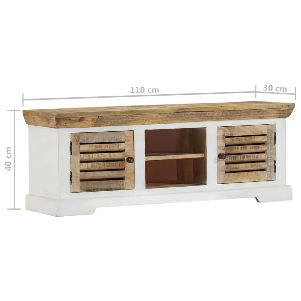 Solid Wood Mango TV Cabinet for Living Room Storage