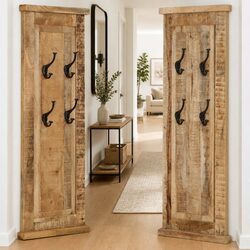 Solid Wood Coat Racks 2-Piece Set for Cozy Spaces