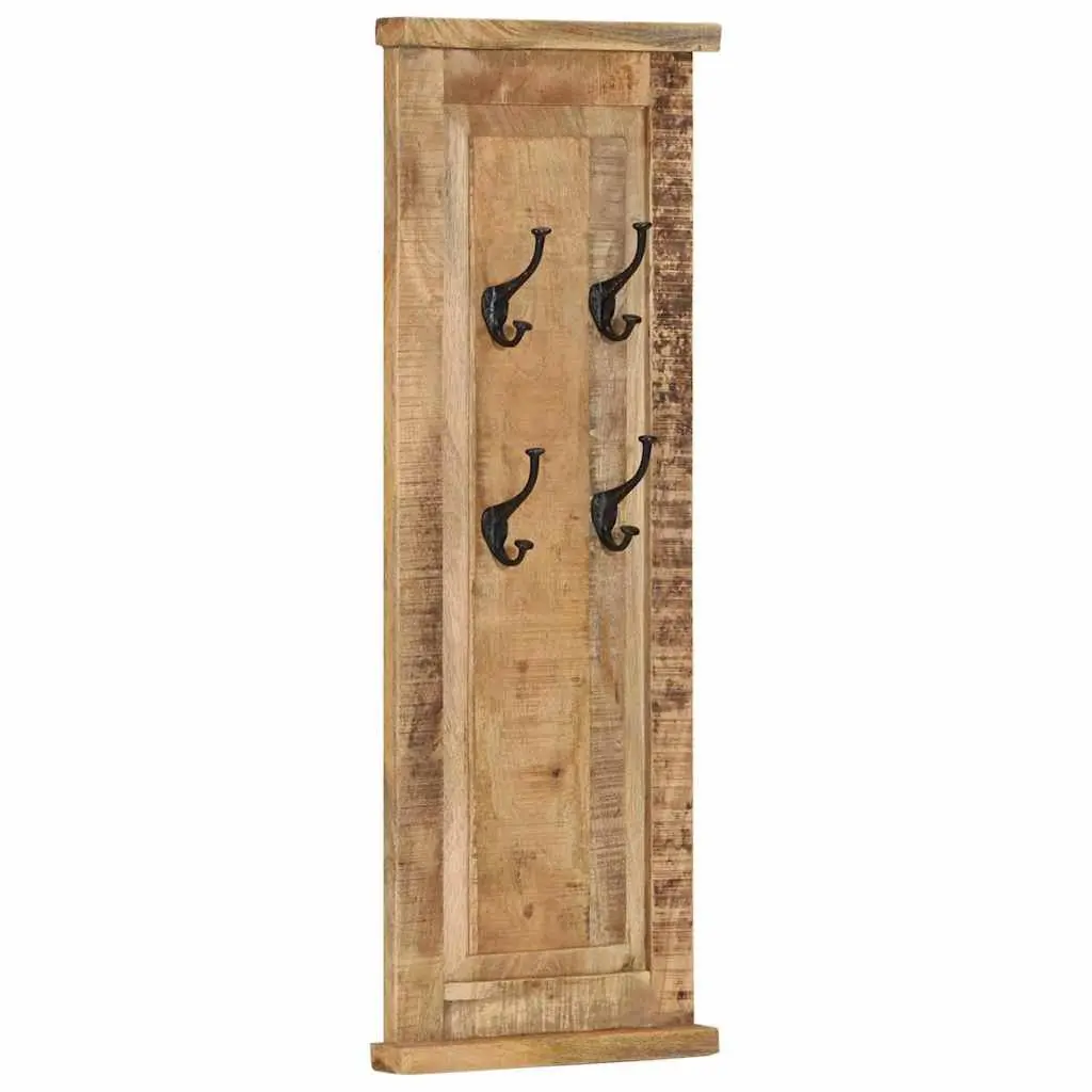 Coat Racks 2 Pieces Solid Wood Wall-Mounted Retro Hallway Bedroom Hooks