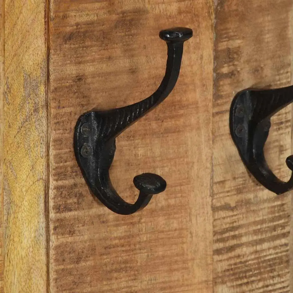 Coat Racks 2 Pieces Solid Wood Wall-Mounted Retro Hallway Bedroom Hooks