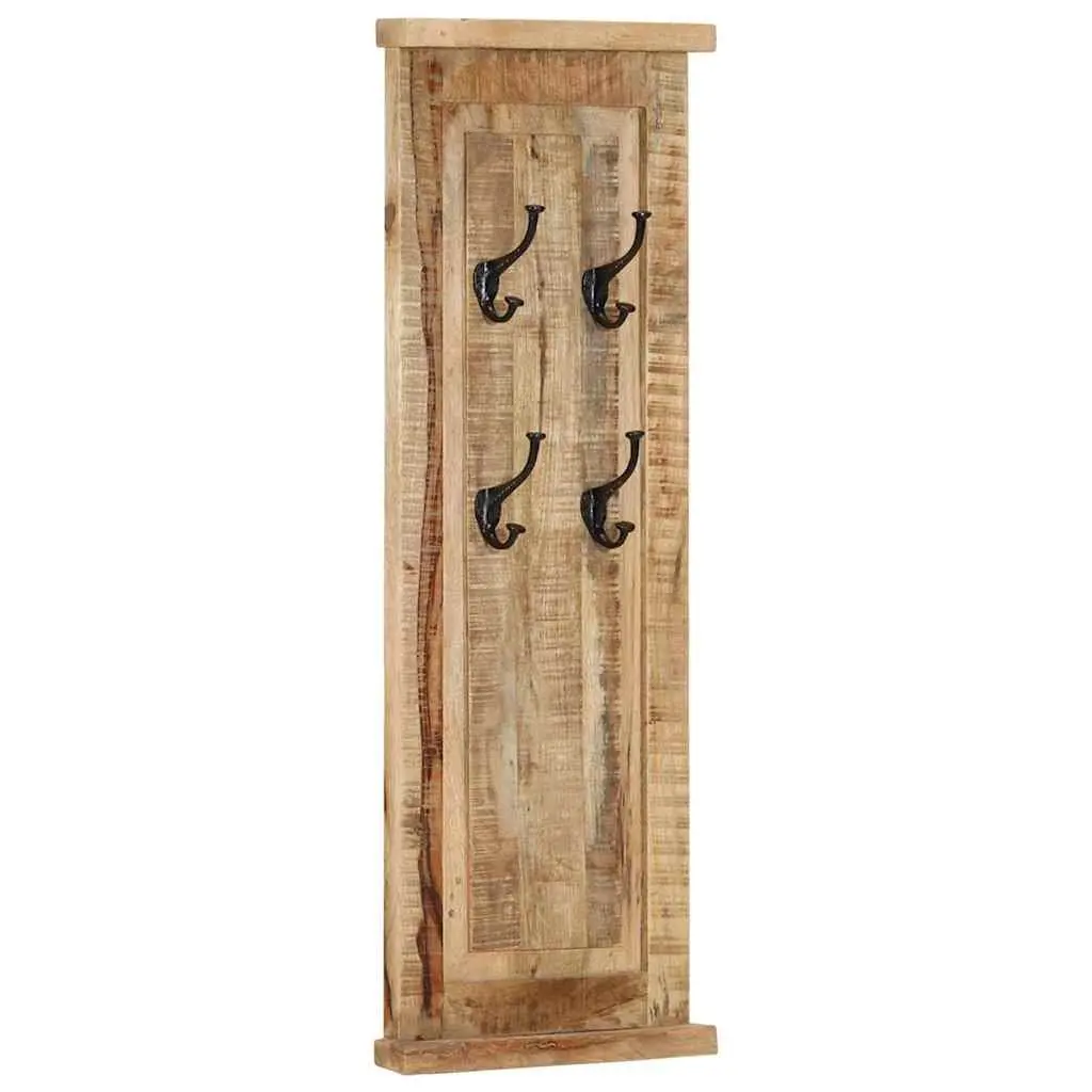 Coat Racks 2 Pieces Solid Wood Wall-Mounted Retro Hallway Bedroom Hooks