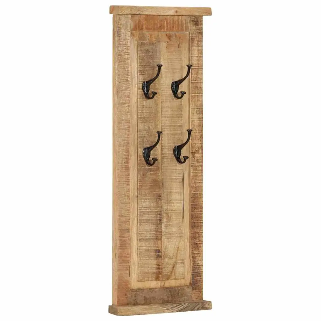 Coat Racks 2 Pieces Solid Wood Wall-Mounted Retro Hallway Bedroom Hooks