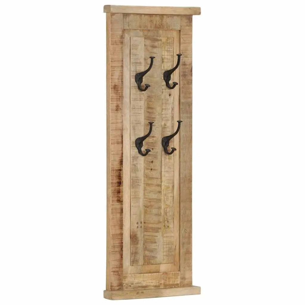 Coat Racks 2 Pieces Solid Wood Wall-Mounted Retro Hallway Bedroom Hooks