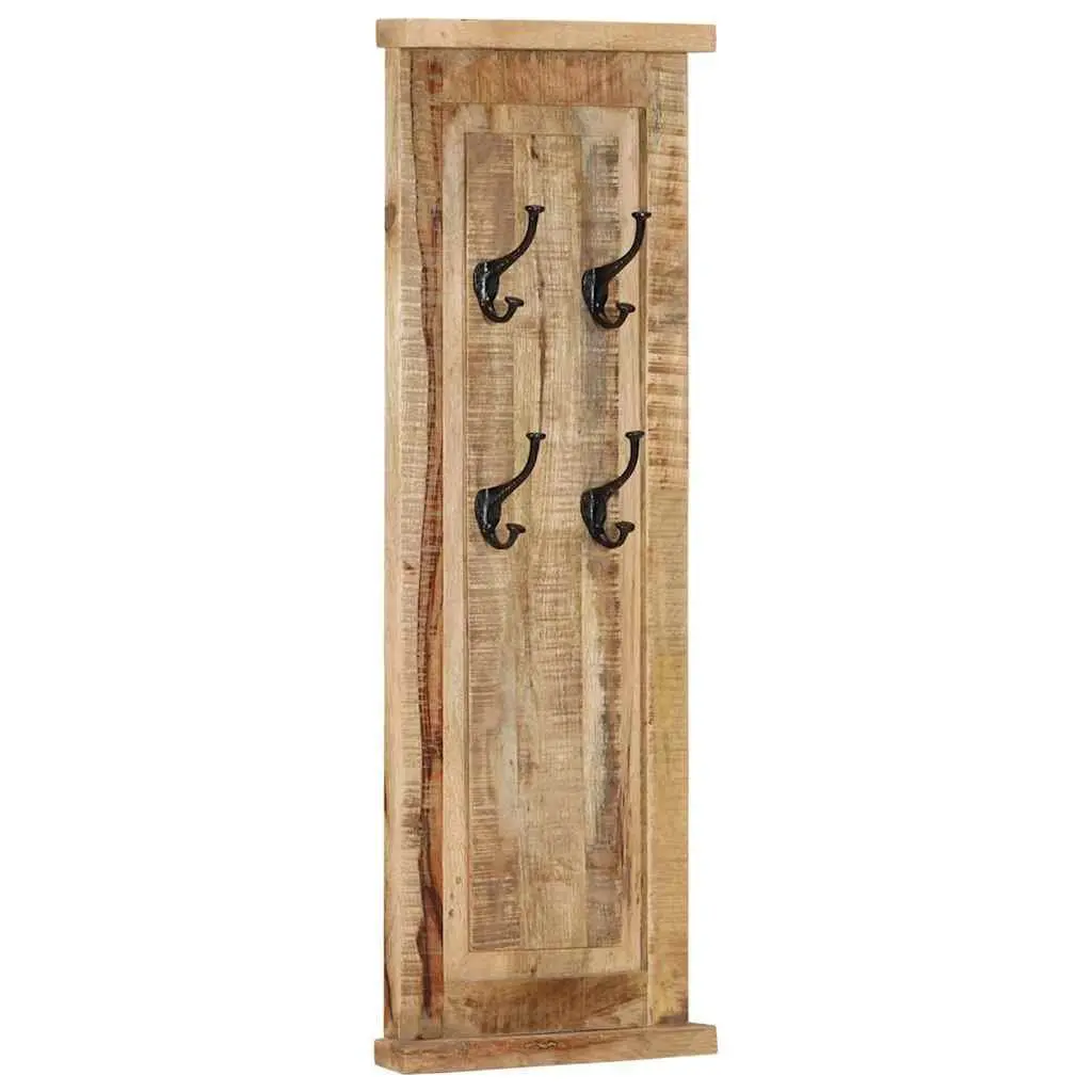 Coat Racks 2 Pieces Solid Wood Wall-Mounted Retro Hallway Bedroom Hooks