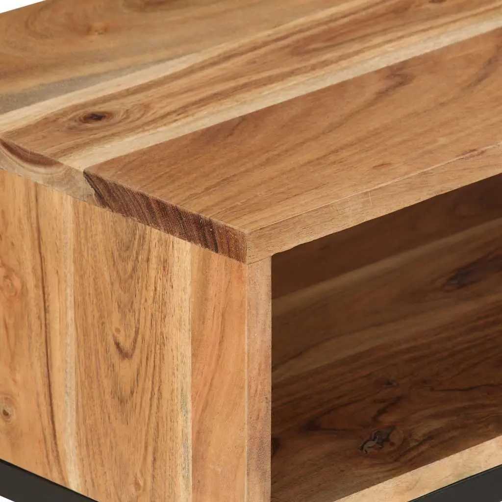Acacia Wood TV Cabinet Brown 160x30x45 cm Solid Construction with Drawer Storage Unit