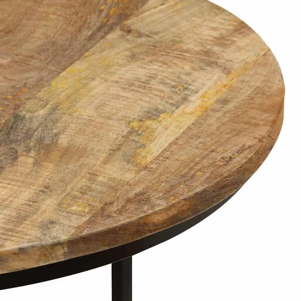 Nesting Tables Set of 2 Solid Mango Wood Brown