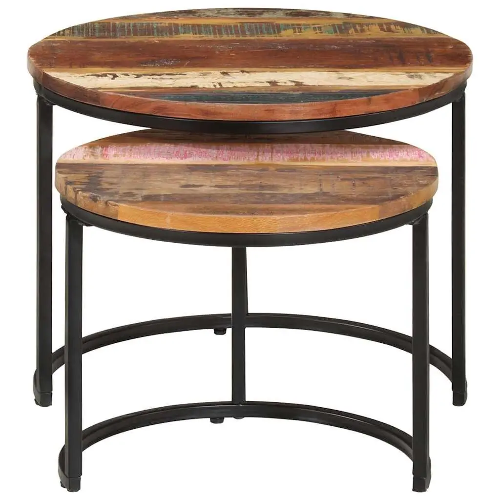 Set of 2 Nesting Tables in Solid Reclaimed Wood