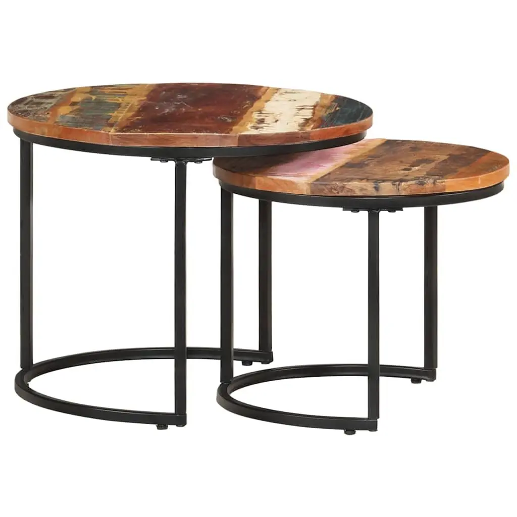 Set of 2 Nesting Tables in Solid Reclaimed Wood