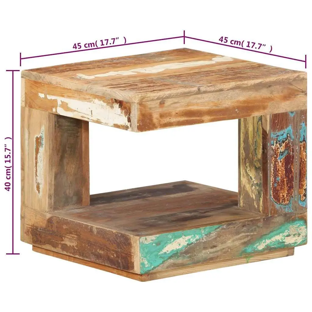 Coffee Table Farmhouse Style 45x45x40 cm Solid Reclaimed Wood