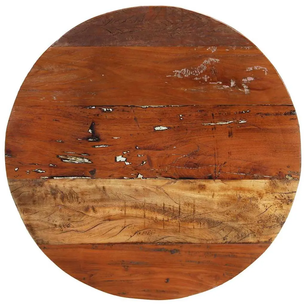 Handmade Vintage-Style Coffee Table Ø68cm Reclaimed Wood