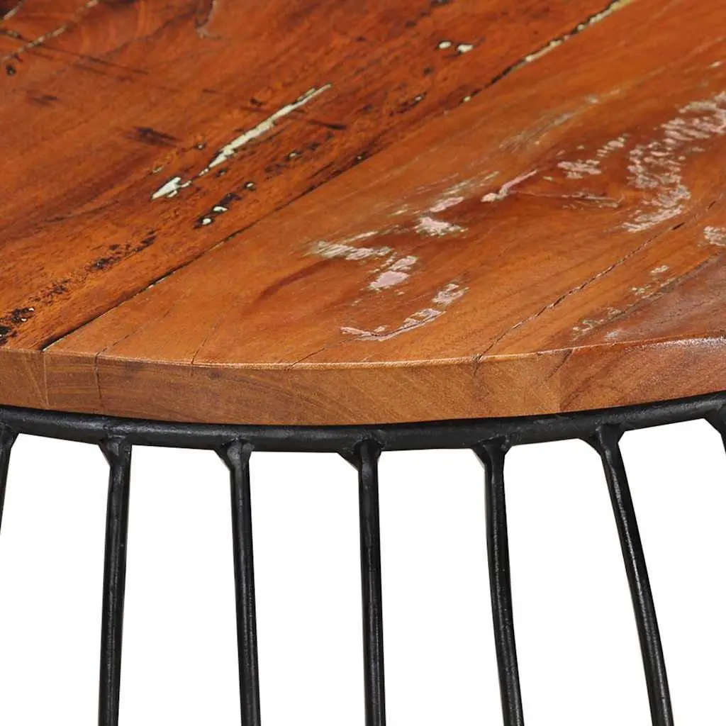 Handmade Vintage-Style Coffee Table Ø68cm Reclaimed Wood