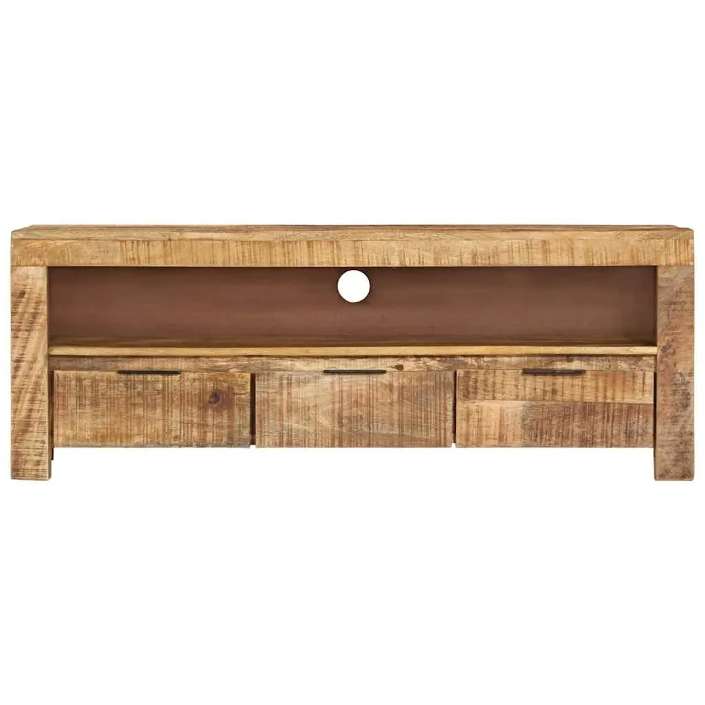 Wooden TV Cabinet 110x30x40 cm with Storage Drawers