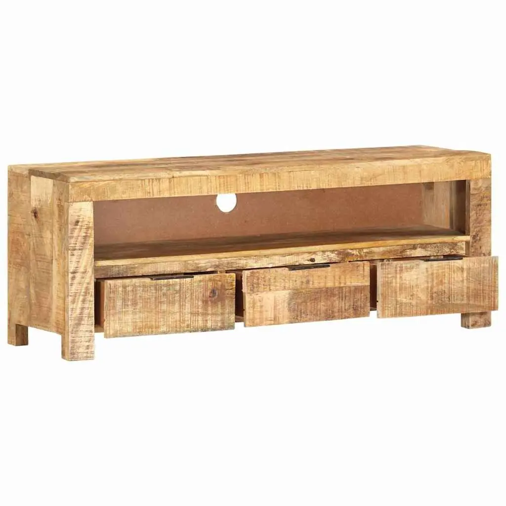 Wooden TV Cabinet 110x30x40 cm with Storage Drawers