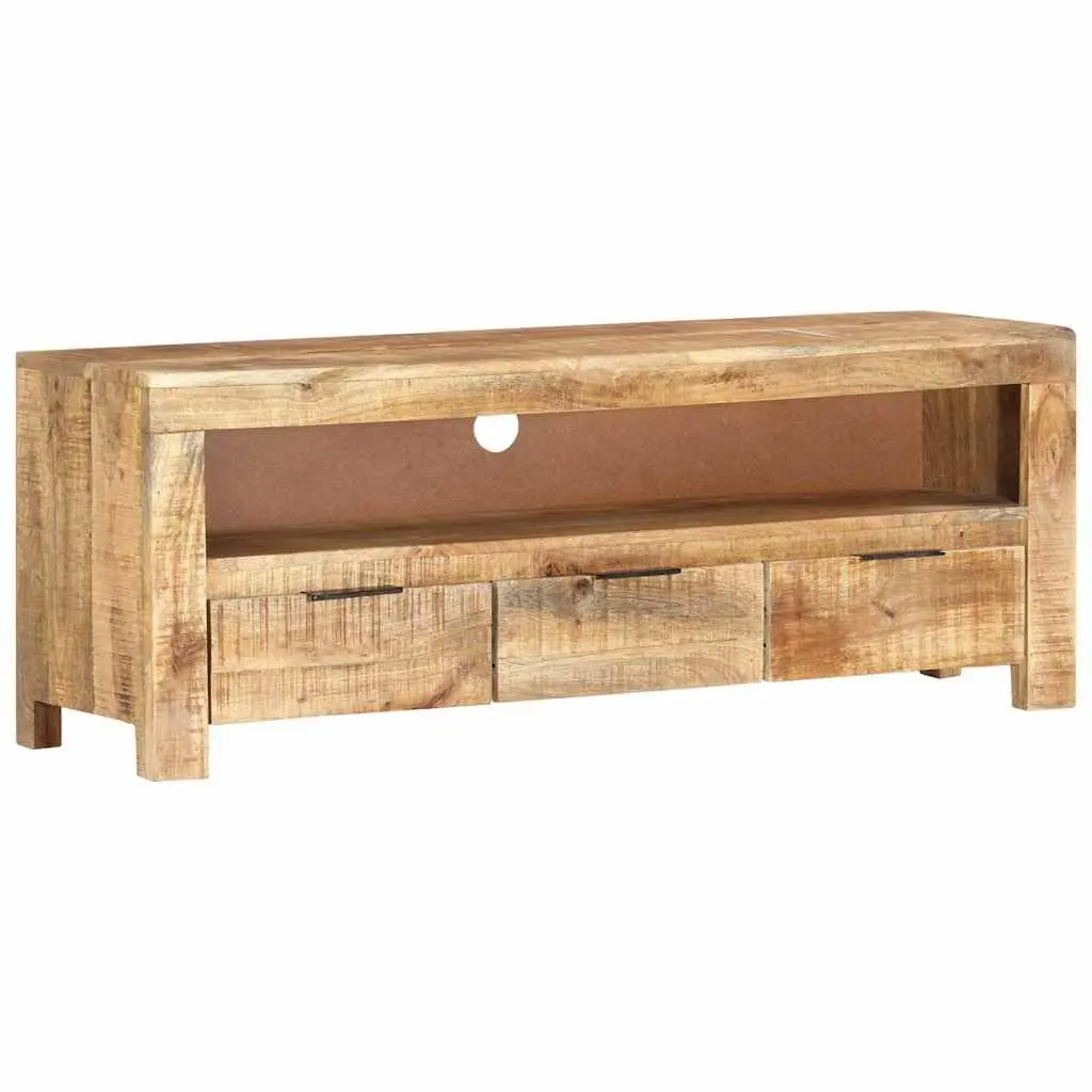 Wooden TV Cabinet 110x30x40 cm with Storage Drawers