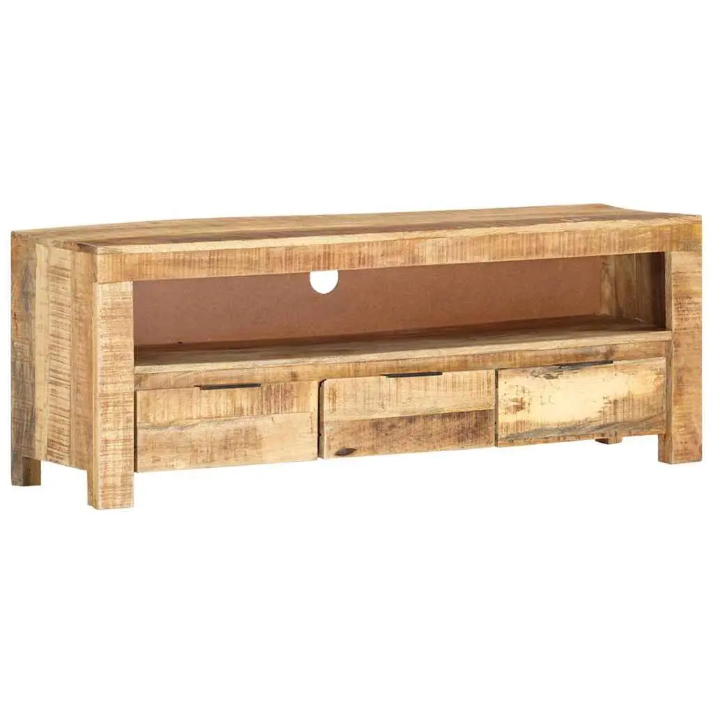 Wooden TV Cabinet 110x30x40 cm with Storage Drawers