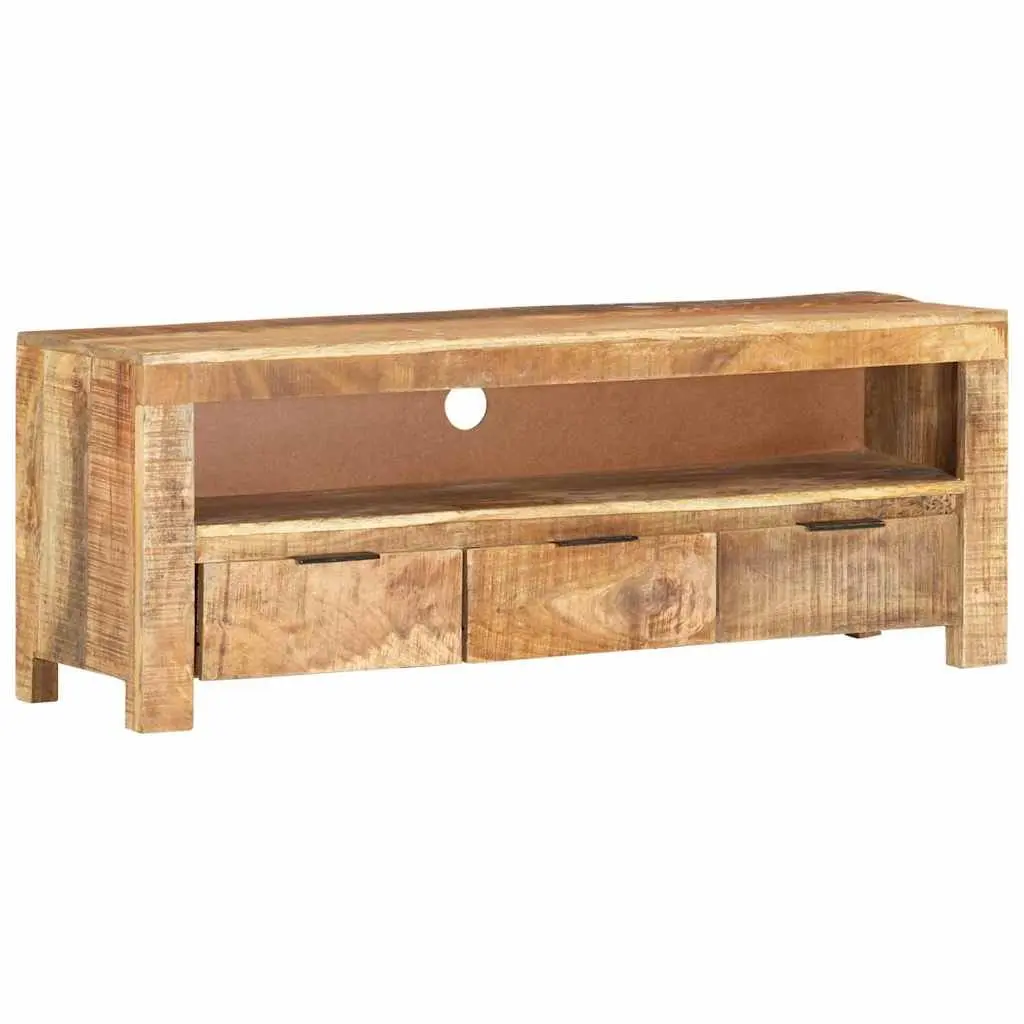 Wooden TV Cabinet 110x30x40 cm with Storage Drawers