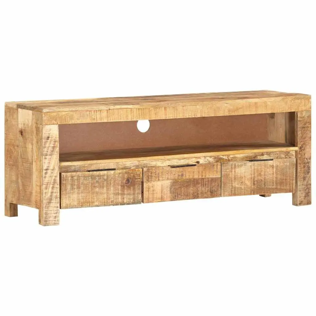 Wooden TV Cabinet 110x30x40 cm with Storage Drawers
