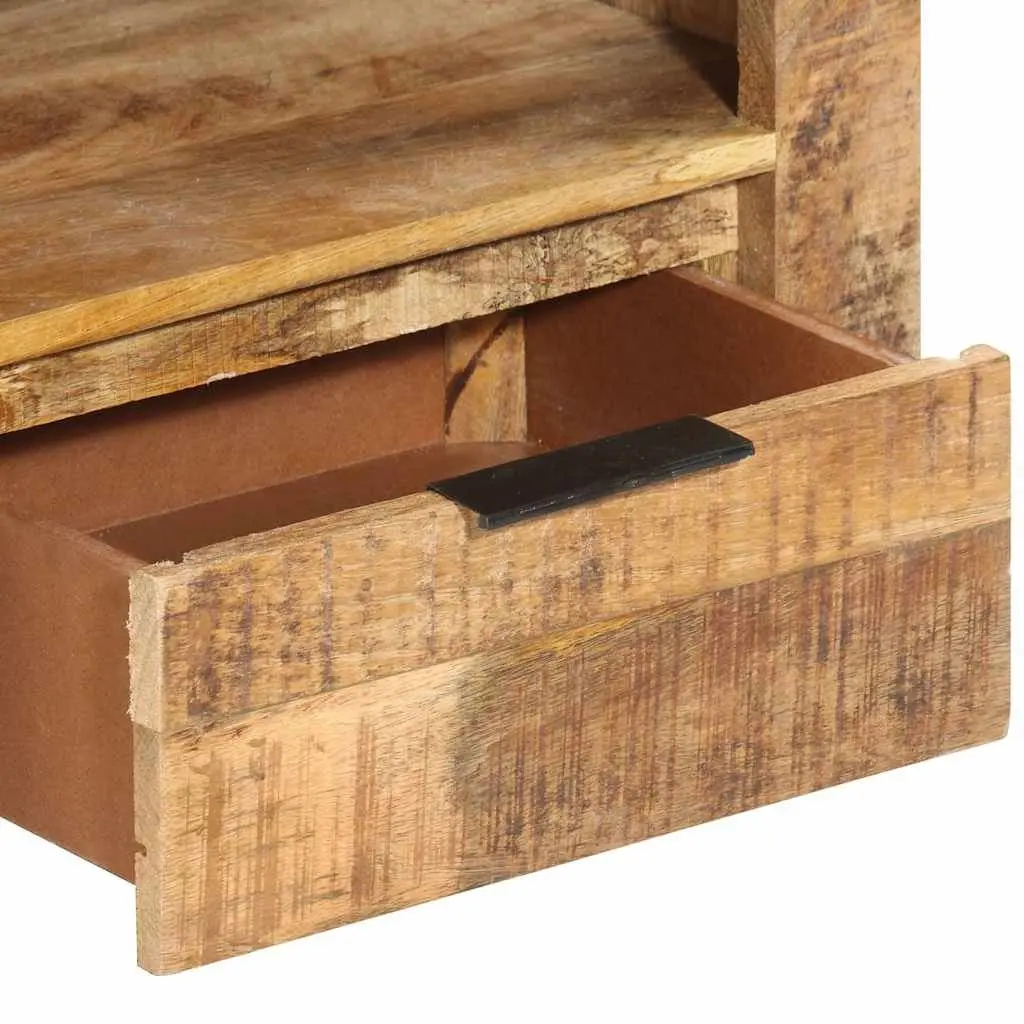 Wooden TV Cabinet 110x30x40 cm with Storage Drawers