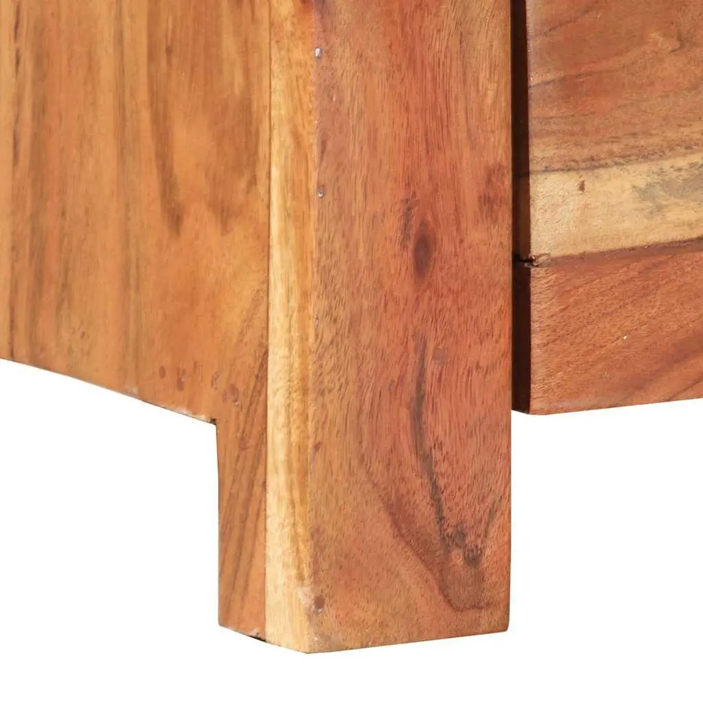 TV Cabinet 110x30x40 cm Solid Wood Acacia Brown Media Storage Unit Furniture
