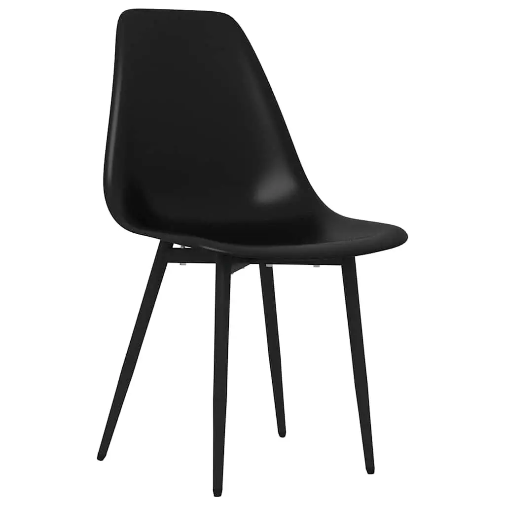 Black Ergonomic Dining Chairs 2-Piece Set